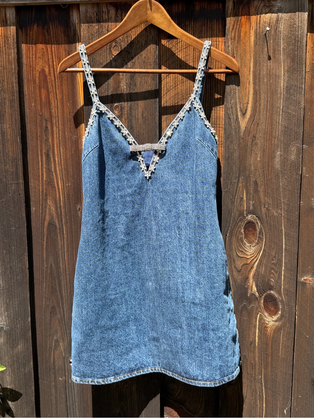 Self Portrait Women 'Denim Strappy Mini' Dress Us 8 — image 7 of 8